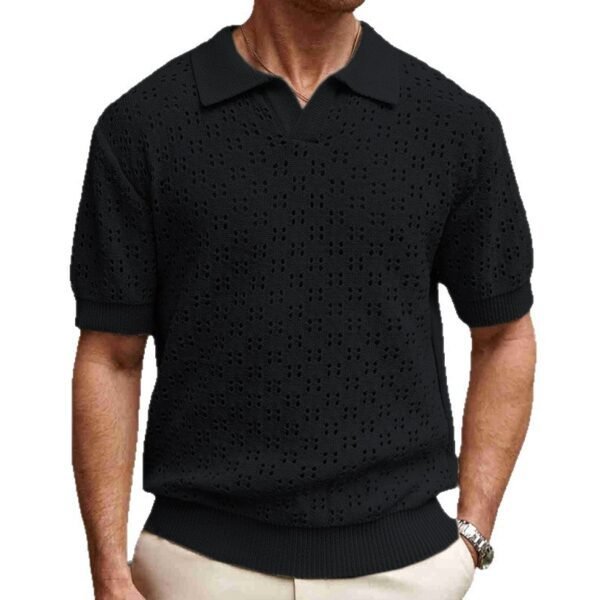 Fashion Dovetail Collar Tencel Men’s Casual Sweater – Sophisticated Comfort for Modern Style - Image 3