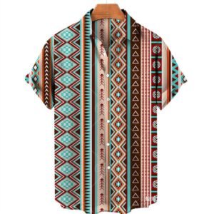 Stay Cool & Classic with the Men’s V-Neck Vintage Summer Shirt – Comfortable, Stylish.