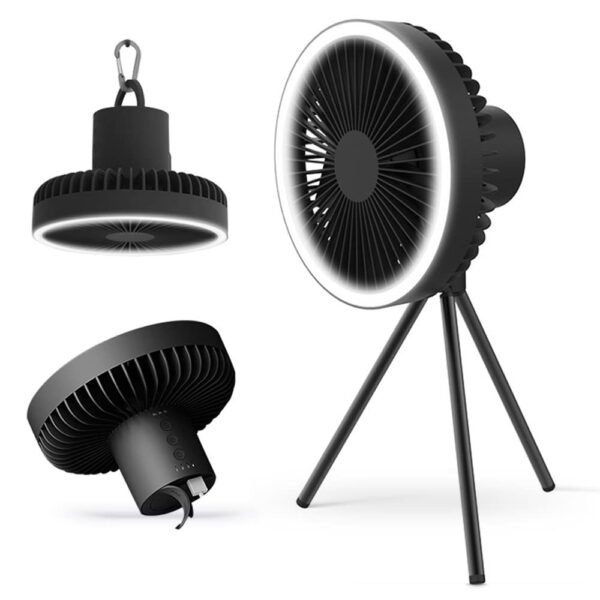 Hanging Dual-purpose Tripod Outdoor Fan Light USB Camping Tent Portable Small Ceiling Fan Camping Fan - Image 8