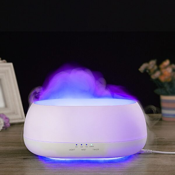 HOMEFISH 500ml Ultrasonic Aroma Diffuser – Colorful Light & Essential Oil Humidifier