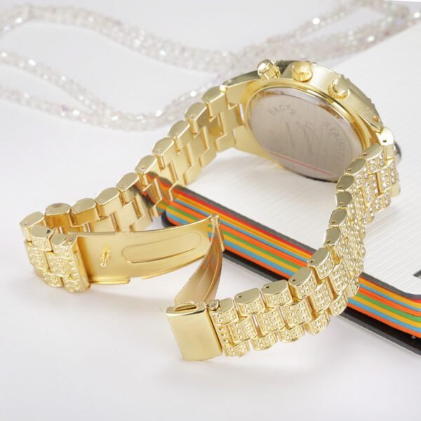 Luxury Women’s Crystal Quartz Watch – Elegant Stainless Steel Design with Sparkling Brilliance - Image 2