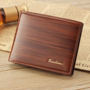 Men's Glossy Short Wallet Sleek & Stylish