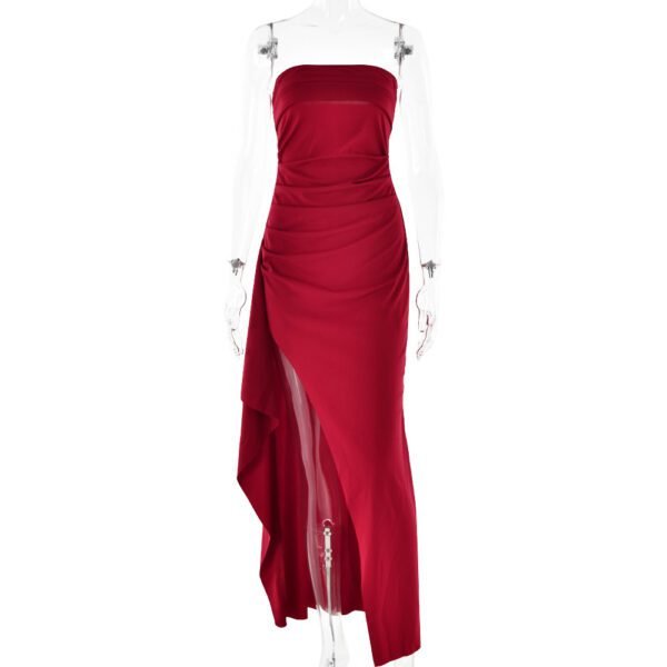 Strapless Split Bridesmaid Dress Summer Wedding & Party Fashion - Image 2
