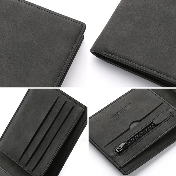 Men's New Soft Leather Wallet Two Fold Korean Multiple Card Slots - Image 5