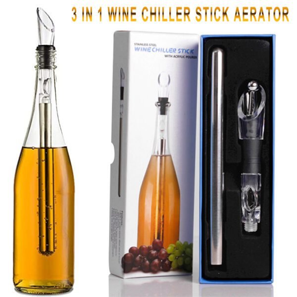 Stainless Steel Wine Chiller Stick  Leakproof Cooling for Beverages