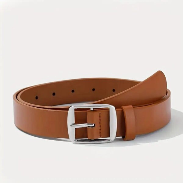 Men's Pin Buckle PU Microfiber Eyelet leather Belt Fashion Casual Leather Belt - Image 5