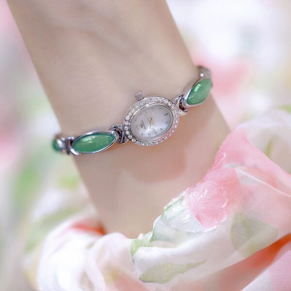 Natural Dongling Stone & Hetian Jade Premium Chain Watch – Elegance Rooted in Nature and Culture - Image 2