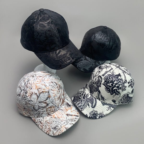 Korean Style Pure Leather Printing Baseball Caps - Image 4