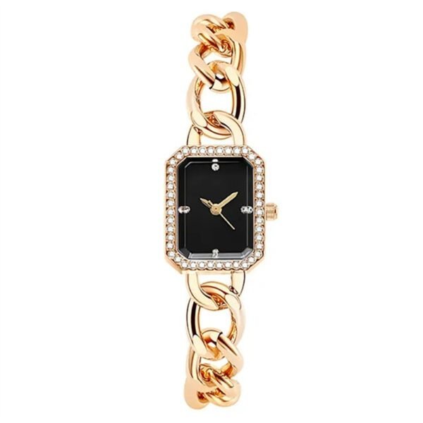 Luxury Classic Style Rectangular Women’s Quartz Watch – Timeless Elegance in Every Detail