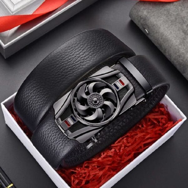 Good Luck Men's Leather Click Belt – Comfortable & Stylish - Image 3