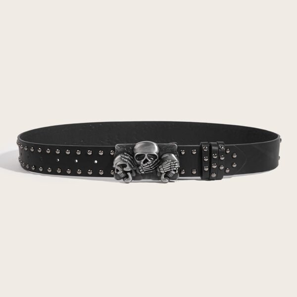 Men's Punk Skull Snap Belt – Casual & Youth Style - Image 3