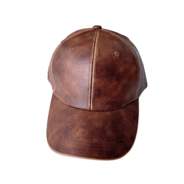 Washed Old Patent Leather Baseball Hat - Image 3
