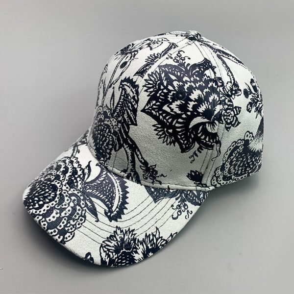 Korean Style Pure Leather Printing Baseball Caps - Image 3