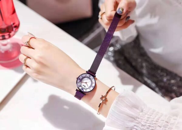Women's Waterproof Magnetic Mesh Strap Watch - Image 9