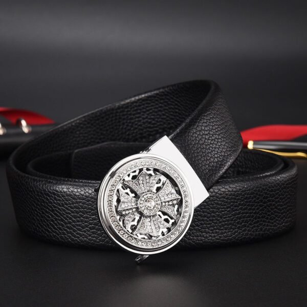 Good Luck Men's Leather Click Belt – Comfortable & Stylish - Image 5