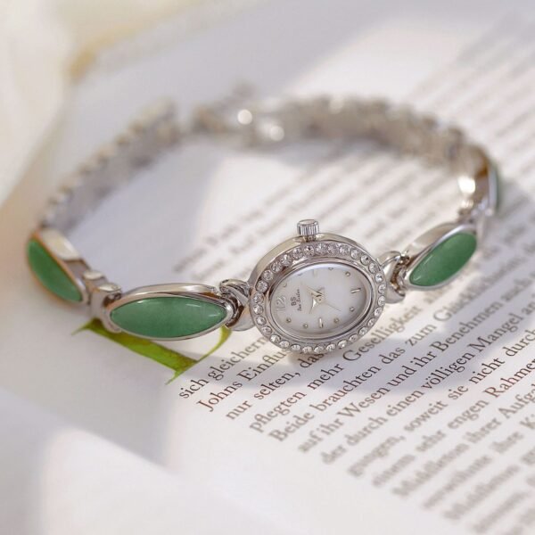 Natural Dongling Stone & Hetian Jade Premium Chain Watch – Elegance Rooted in Nature and Culture - Image 4