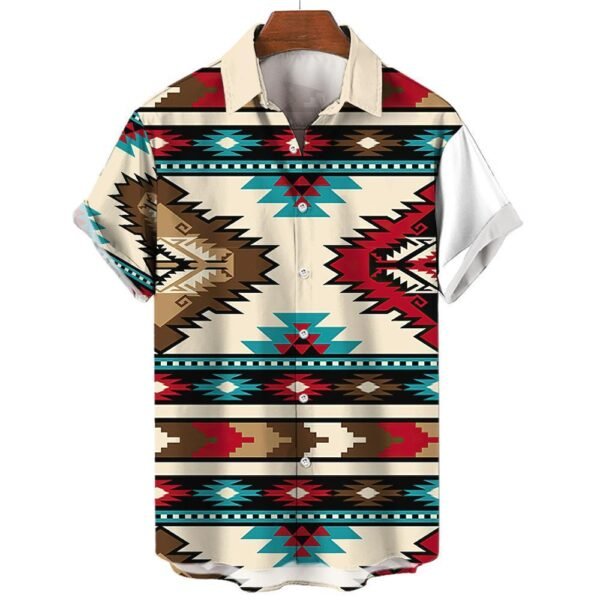 Stay Cool & Classic with the Men’s V-Neck Vintage Summer Shirt – Comfortable, Stylish. - Image 4