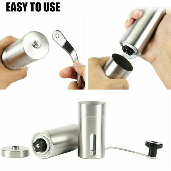 Portable Manual Coffee Grinder Stainless Steel with Ceramic Burr - Image 7