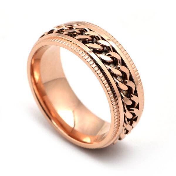 Cool Men's Stainless Steel Spinner Rings Fidget Band Style - Image 4
