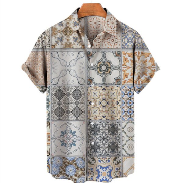 Stay Cool & Classic with the Men’s V-Neck Vintage Summer Shirt – Comfortable, Stylish. - Image 10