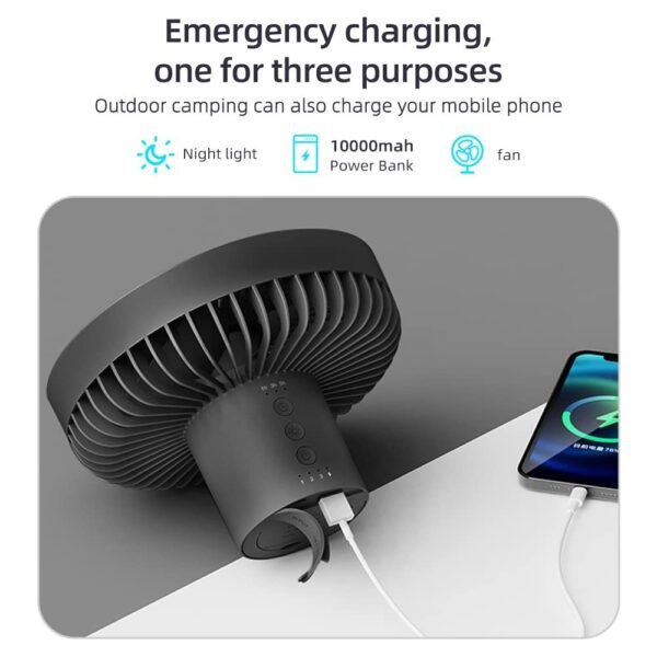 Hanging Dual-purpose Tripod Outdoor Fan Light USB Camping Tent Portable Small Ceiling Fan Camping Fan - Image 3