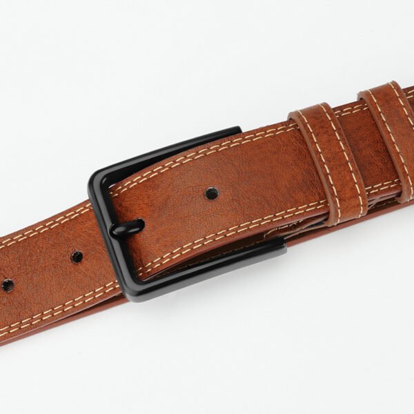 Retro Style Men's Leather Belt Belt New - Image 5