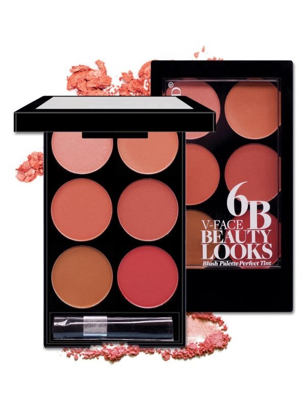 Six-Color Blush Palette  Multi-Shade Makeup for a Flawless Look