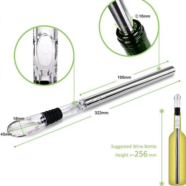 Stainless Steel Wine Chiller Stick  Leakproof Cooling for Beverages - Image 2