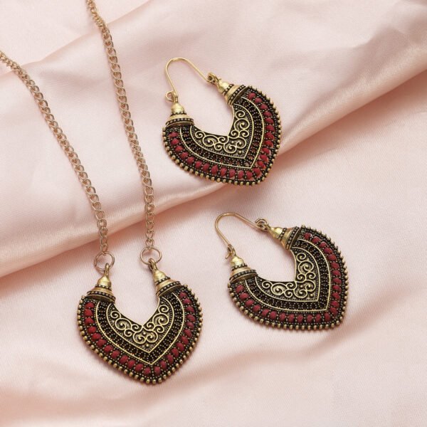 GenZ Colored Rope Jewelry Set – Earrings & Necklace Two-Piece - Image 4