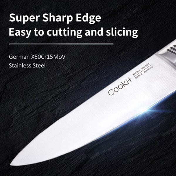 Premium 15-Piece Kitchen Knife Set with Block – German Stainless Steel Chef Knives, Non-Slip Hollow Handles, Scissors & Built-in Sharpener - Image 7