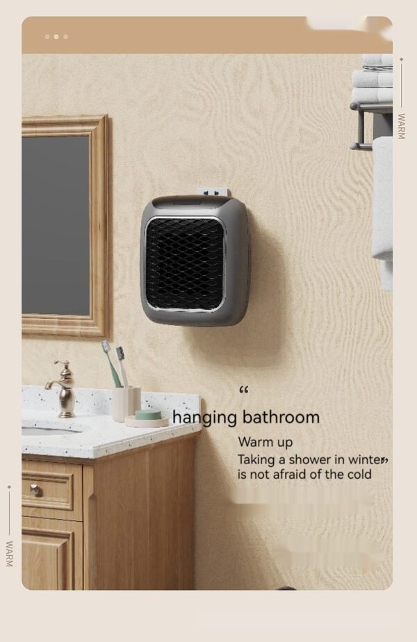 Wall-Mounted Mini Fan Heater Compact & Cozy for Dorms - Image 7