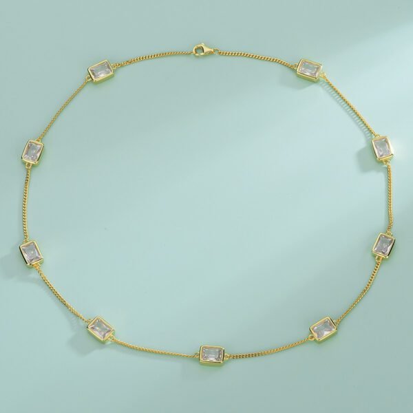 Gold-Plated S925 Silver CZ Zircon Jewelry Set for Women - Image 5