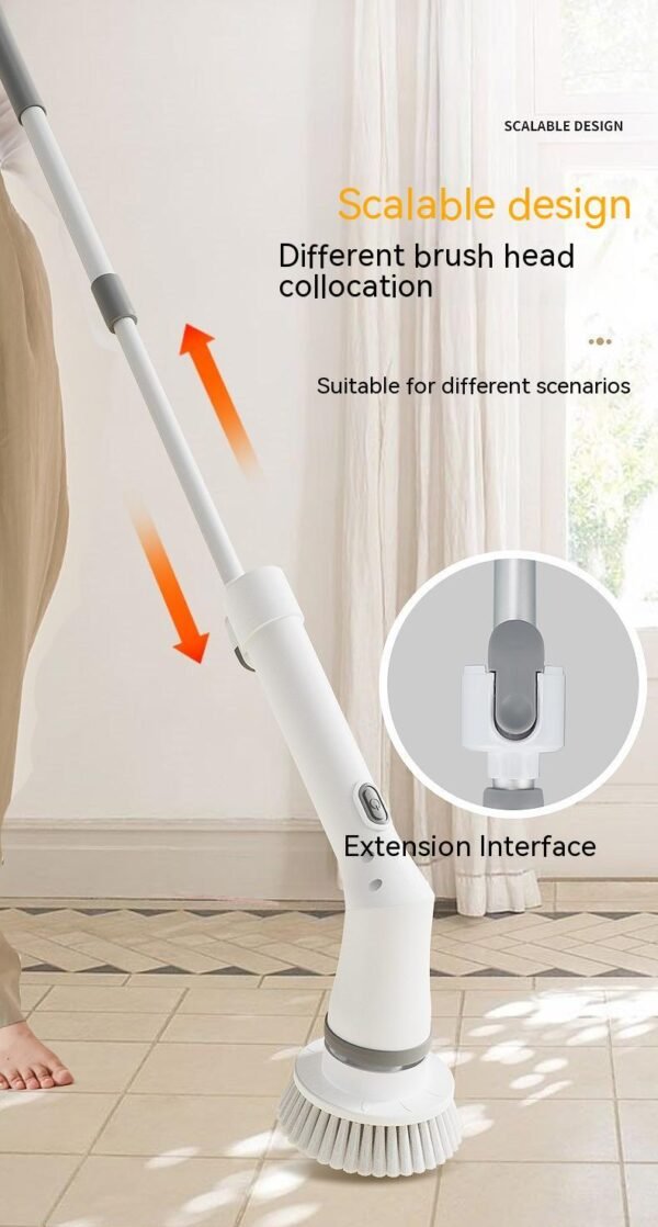 Telescopic Electric Scrubber Easy Wall & Floor Cleaning - Image 9