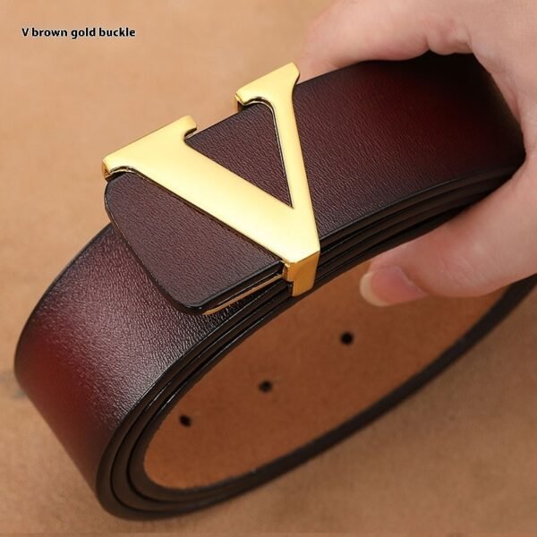 Retro Genuine Leather V-Buckle Belt – Factory Direct Sales - Image 8