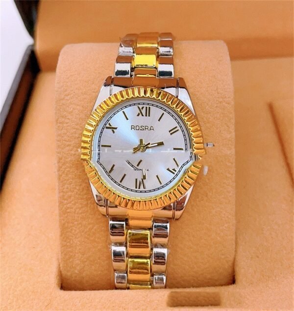 Quartz Roman Scale Steel Strap Watch – Timeless Elegance for Stylish Couples - Image 9
