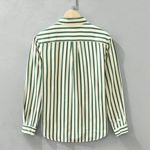GenZ Vertical Striped Long-Sleeve Shirt – Loose Fit, Casual & Stylish - Image 2