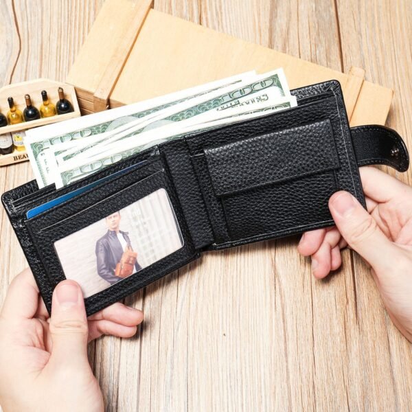 Leather Wallet Men's First Layer Cowhide Coin Purse - Image 4