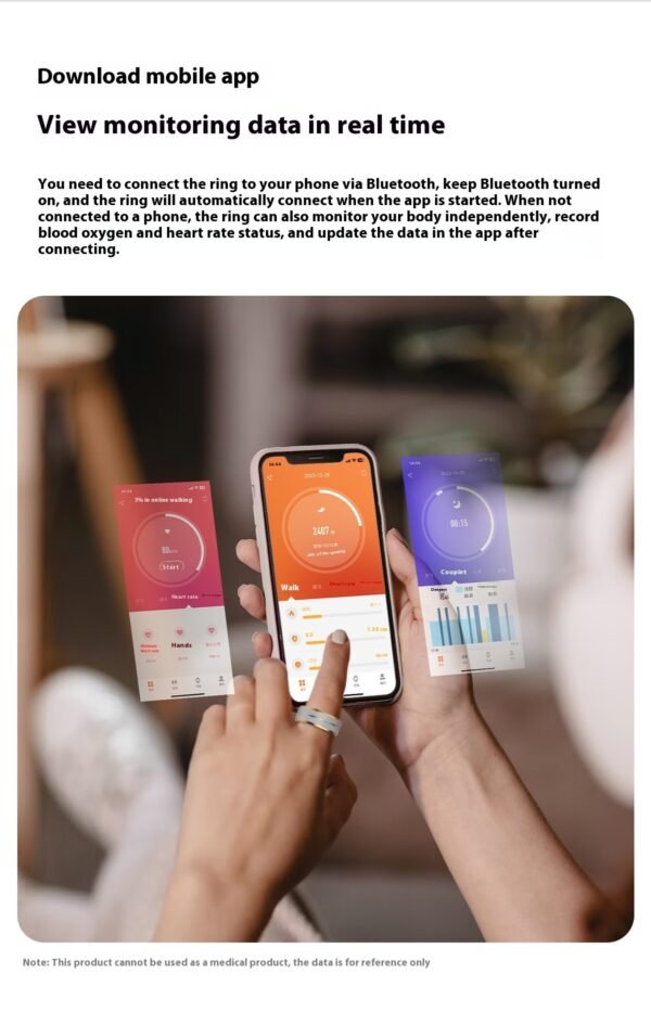 Smart Ring – Heart Rate & Oxygen Monitor, Multi-Sport, IP68 Waterproof, Android & iOS - Image 6
