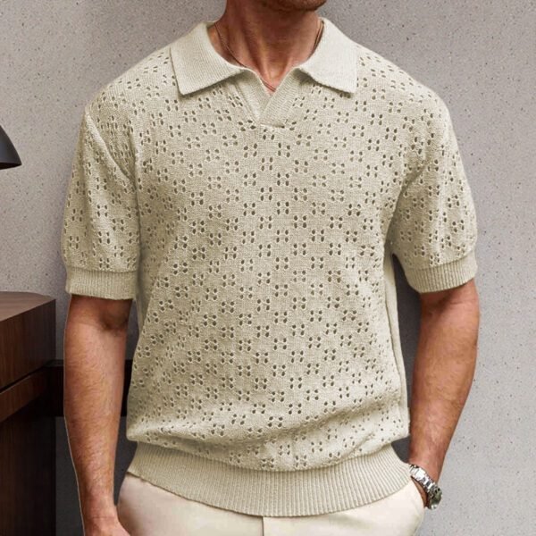 Fashion Dovetail Collar Tencel Men’s Casual Sweater – Sophisticated Comfort for Modern Style - Image 7