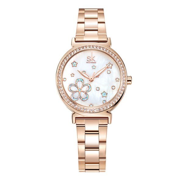 Women’s Diamond Quartz Steel Belt Watch – Elegant & Durable Luxury Timepiece - Image 6