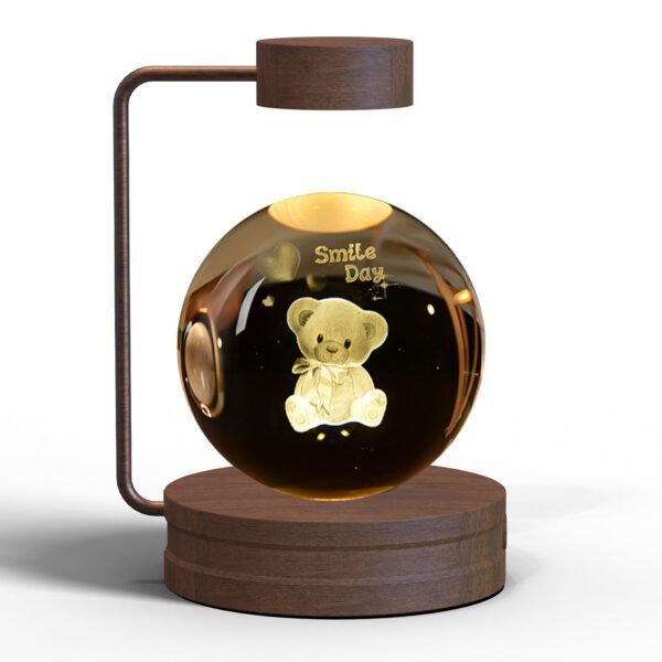 Crystal Ball Cosmic Dinosaur Indoor Night Light – USB Powered Warm Bedside Lamp for Birthday Gifts & Home Decor - Image 4
