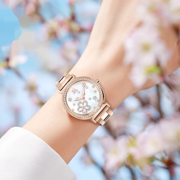 Women’s Diamond Quartz Steel Belt Watch – Elegant & Durable Luxury Timepiece - Image 4
