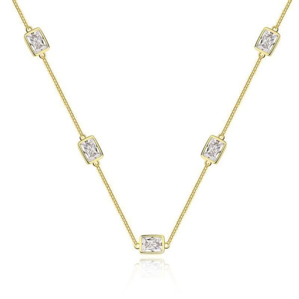 Gold-Plated S925 Silver CZ Zircon Jewelry Set for Women - Image 4