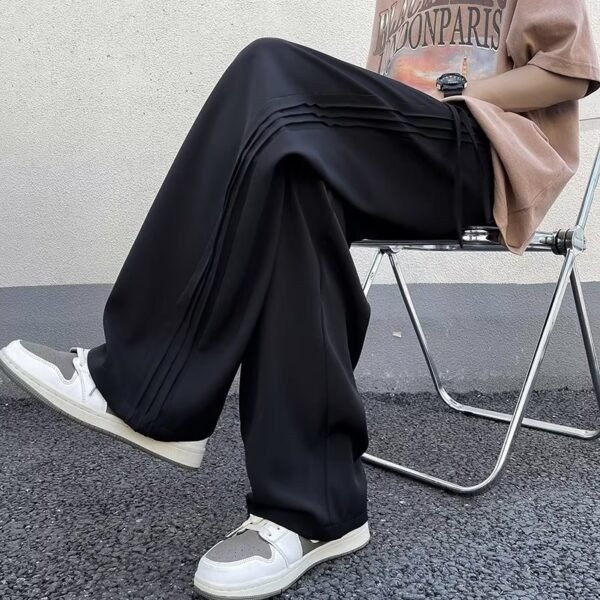 GenZ Loose Straight Wide-leg Pants For Men - Image 5