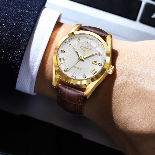 Simple Waterproof Watch for Middle-Aged and Elderly Men – Classic Design, Easy to Read, Built to Last - Image 4