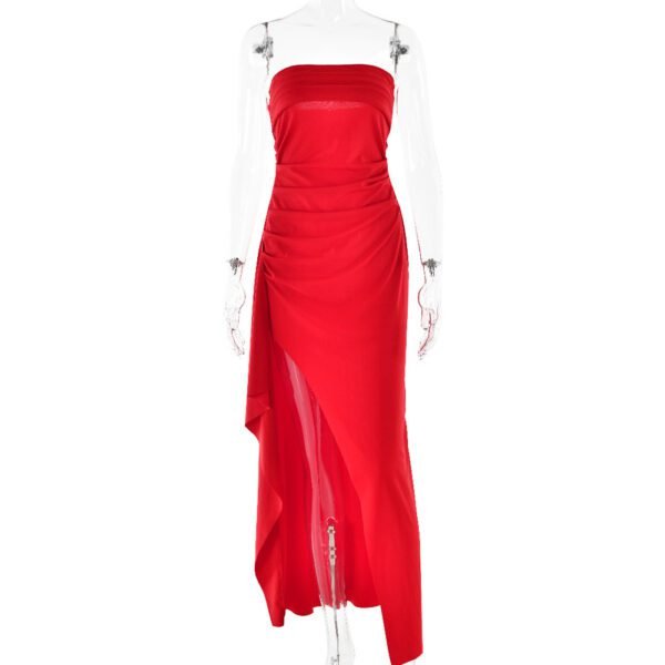 Strapless Split Bridesmaid Dress Summer Wedding & Party Fashion - Image 5